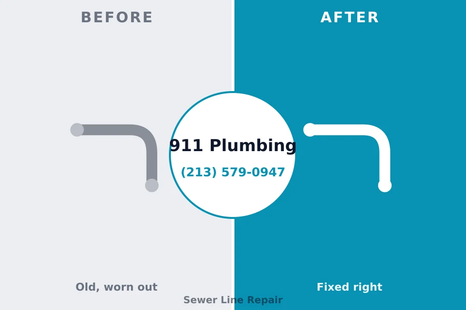 Before and after: plumbing company Marks, MS